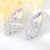 Picture of Bulk Platinum Plated Cubic Zirconia Dangle Earrings with No-Risk Return