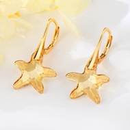 Show details for Big Yellow Dangle Earrings with Beautiful Craftmanship Show details for Big Yellow Dangle Earrings with Beautiful Craftmanship