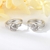 Picture of Small Cubic Zirconia Huggie Earrings of Original Design