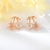 Picture of Sparkling Medium Rose Gold Plated Big Stud Earrings