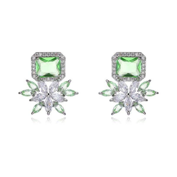 Picture of Fast Selling Green Copper or Brass Big Stud Earrings from Editor Picks