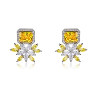 Picture of Inexpensive Copper or Brass Yellow Big Stud Earrings from Reliable Manufacturer