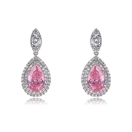 Picture of Famous Big Pink Dangle Earrings