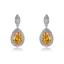 Show details for Fashion Cubic Zirconia Platinum Plated Dangle Earrings