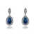 Picture of Nickel Free Platinum Plated Blue Dangle Earrings with Easy Return