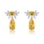 Show details for Flowers & Plants Platinum Plated Dangle Earrings with Fast Shipping