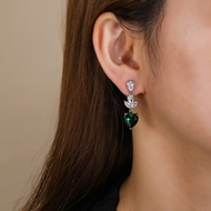 Picture of Trendy Platinum Plated Luxury Dangle Earrings with No-Risk Refund