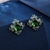 Picture of Eye-Catching Green Platinum Plated Drop & Dangle Earrings with Member Discount