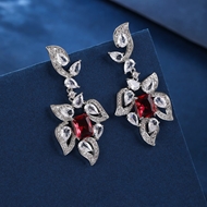 Picture of Luxury Red Dangle Earrings with 3~7 Day Delivery