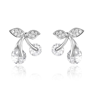 Picture of Nice Cubic Zirconia Platinum Plated Small Hoop Earrings