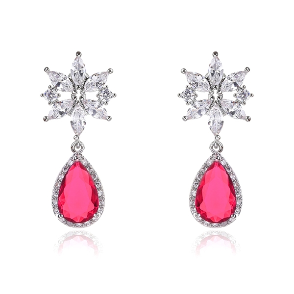 Picture of Luxury Red Dangle Earrings Online Only