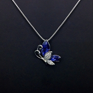 Show details for Good Quality Cubic Zirconia Butterfly Pendant Necklace Show details for Good Quality Cubic Zirconia Butterfly Pendant Necklace