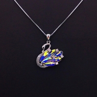 Show details for Sparkly swan Colorful Pendant Necklace Show details for Sparkly swan Colorful Pendant Necklace