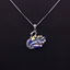 Show details for Sparkly swan Colorful Pendant Necklace
