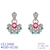 Picture of Pretty Cubic Zirconia Platinum Plated Dangle Earrings