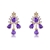 Picture of Buy Gold Plated Flowers & Plants Dangle Earrings with Price