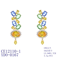 Picture of Good Yellow Irregular Dangle Earrings