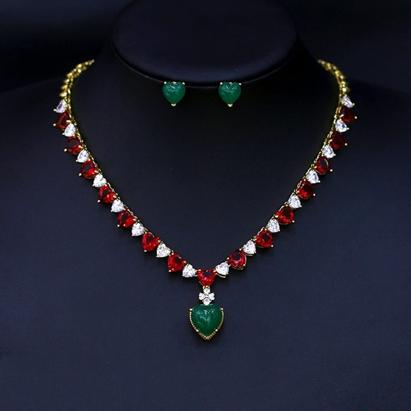 Picture of Attractive Green Gold Plated 2 Piece Jewelry Set For Your Occasions