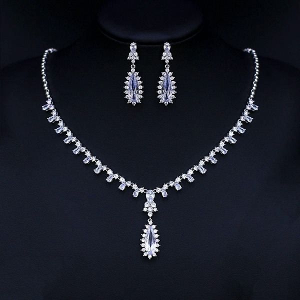 Picture of Luxury White 2 Piece Jewelry Set with Price