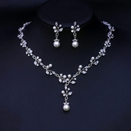 Show details for Copper or Brass Cubic Zirconia 2 Piece Jewelry Set From Reliable Factory Show details for Copper or Brass Cubic Zirconia 2 Piece Jewelry Set From Reliable Factory