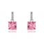 Show details for Delicate Geometric Platinum Plated Huggie Earrings