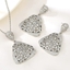 Show details for Fancy Geometric Platinum Plated 2 Piece Jewelry Set