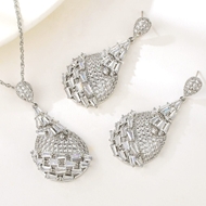 Show details for Reasonably Priced Platinum Plated Party 2 Piece Jewelry Set with Low Cost Show details for Reasonably Priced Platinum Plated Party 2 Piece Jewelry Set with Low Cost