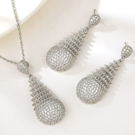 Show details for Funky Geometric Platinum Plated 2 Piece Jewelry Set Show details for Funky Geometric Platinum Plated 2 Piece Jewelry Set