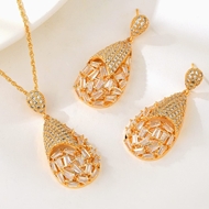 Show details for Top Cubic Zirconia Copper or Brass 2 Piece Jewelry Set Show details for Top Cubic Zirconia Copper or Brass 2 Piece Jewelry Set