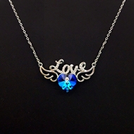 Show details for Trendy Platinum Plated Love & Heart Pendant Necklace with No-Risk Refund Show details for Trendy Platinum Plated Love & Heart Pendant Necklace with No-Risk Refund