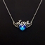 Show details for Trendy Platinum Plated Love & Heart Pendant Necklace with No-Risk Refund