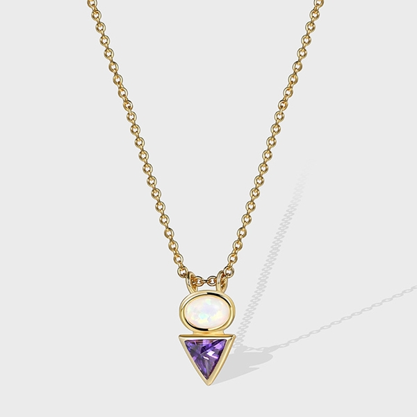 Picture of Fashionable Party Purple Pendant Necklace