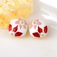 Picture of Delicate Flowers & Plants White Dangle Earrings