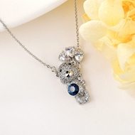 Show details for Staple Bear Platinum Plated Pendant Necklace Show details for Staple Bear Platinum Plated Pendant Necklace