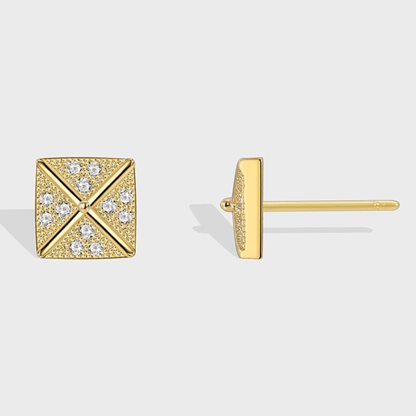 Picture of Fancy Geometric Gold Plated Dangle Earrings