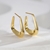 Picture of Nickel Free Gold Plated Geometric Small Hoop Earrings with Easy Return