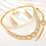 Show details for Stylish Geometric White 4 Piece Jewelry Set Show details for Stylish Geometric White 4 Piece Jewelry Set