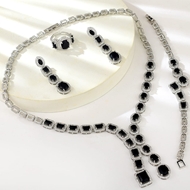 Show details for Party Black 4 Piece Jewelry Set with Beautiful Craftmanship Show details for Party Black 4 Piece Jewelry Set with Beautiful Craftmanship