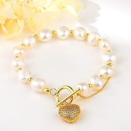 Show details for Wholesale Gold Plated fresh water pearl Fashion Bracelet with No-Risk Return Show details for Wholesale Gold Plated fresh water pearl Fashion Bracelet with No-Risk Return
