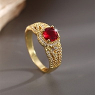 Picture of Latest Geometric Red Fashion Ring