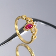 Picture of Buy Gold Plated Red Fashion Ring with Wow Elements