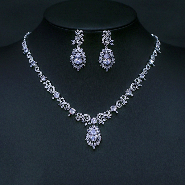 Picture of Popular Cubic Zirconia Luxury 2 Piece Jewelry Set