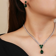 Picture of New Season Green Party 2 Piece Jewelry Set with SGS/ISO Certification