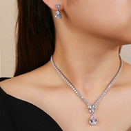 Picture of Wholesale Platinum Plated Luxury 2 Piece Jewelry Set with No-Risk Return