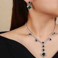 Picture of Luxury Cubic Zirconia 2 Piece Jewelry Set in Flattering Style