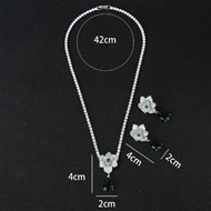 Picture of Low Cost Platinum Plated Flowers & Plants 2 Piece Jewelry Set with Low Cost