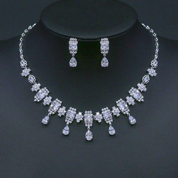 Picture of Fashion Cubic Zirconia Luxury 2 Piece Jewelry Set