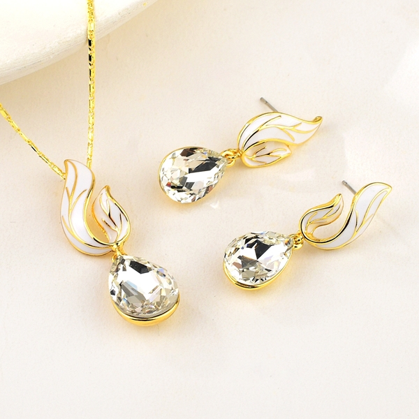 Picture of Durable Party White 2 Piece Jewelry Set