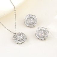 Show details for Charming White Cubic Zirconia 2 Piece Jewelry Set As a Gift Show details for Charming White Cubic Zirconia 2 Piece Jewelry Set As a Gift