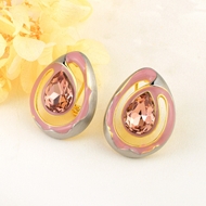 Show details for Wholesale Gold Plated Pink Dangle Earrings with No-Risk Return Show details for Wholesale Gold Plated Pink Dangle Earrings with No-Risk Return
